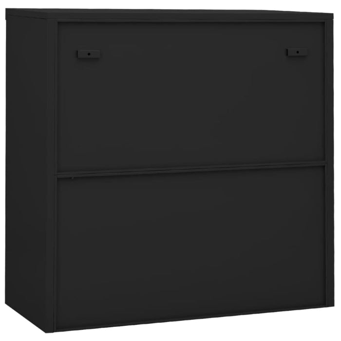 Office Cabinet with Sliding Door Anthracite 90x40x90 Cm