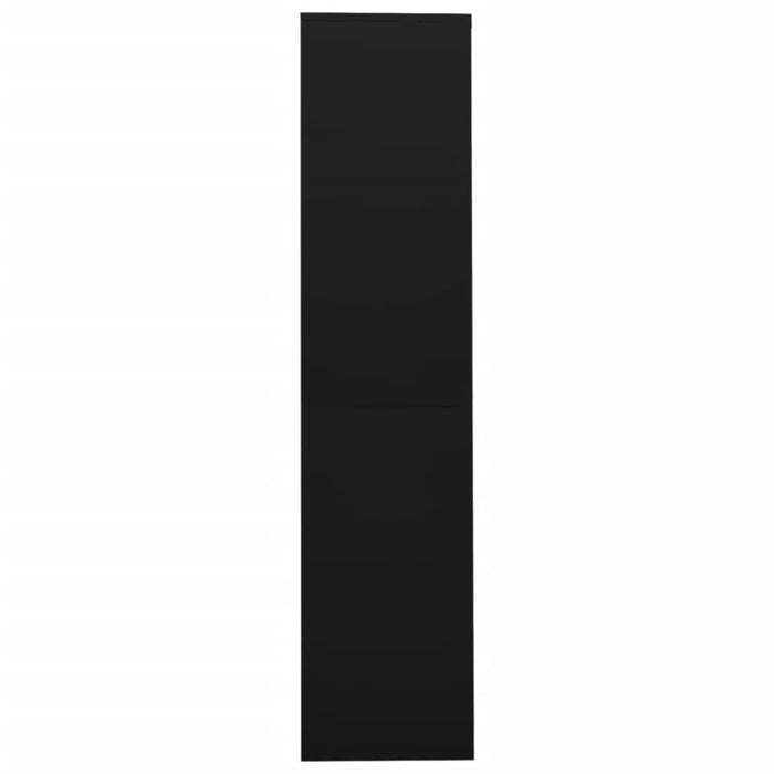 Office Cabinet with Sliding Door Black 90x40x180 Cm Steel