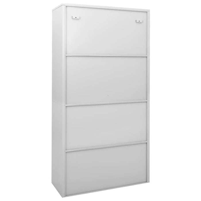 Office Cabinet With Sliding Door Light Grey 90x40x180 Cm