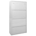 Office Cabinet With Sliding Door Light Grey 90x40x180 Cm