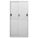 Office Cabinet With Sliding Door Light Grey 90x40x180 Cm
