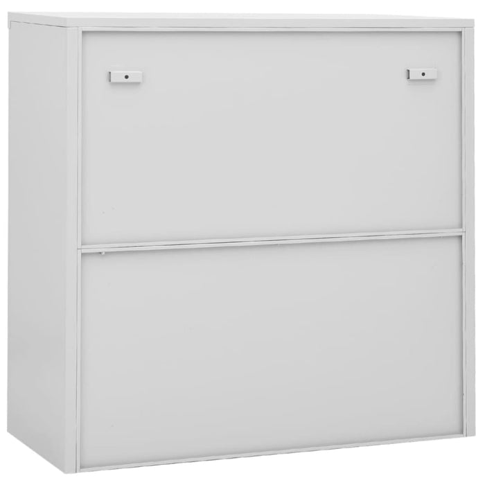 Office Cabinet with Sliding Door Light Grey 90x40x90 Cm