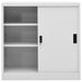Office Cabinet with Sliding Door Light Grey 90x40x90 Cm