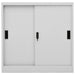 Office Cabinet with Sliding Door Light Grey 90x40x90 Cm