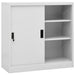 Office Cabinet with Sliding Door Light Grey 90x40x90 Cm
