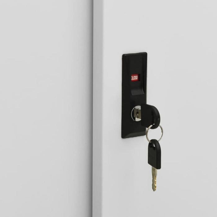 Office Cabinet with Sliding Door Light Grey 90x40x90 Cm