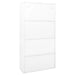 Office Cabinet With Sliding Door White 90x40x180 Cm Steel