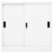 Office Cabinet with Sliding Door White 90x40x90 Cm Steel