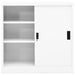 Office Cabinet with Sliding Door White 90x40x90 Cm Steel