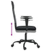 Office Chair Black Mesh Fabric and Faux Leather Tptbot