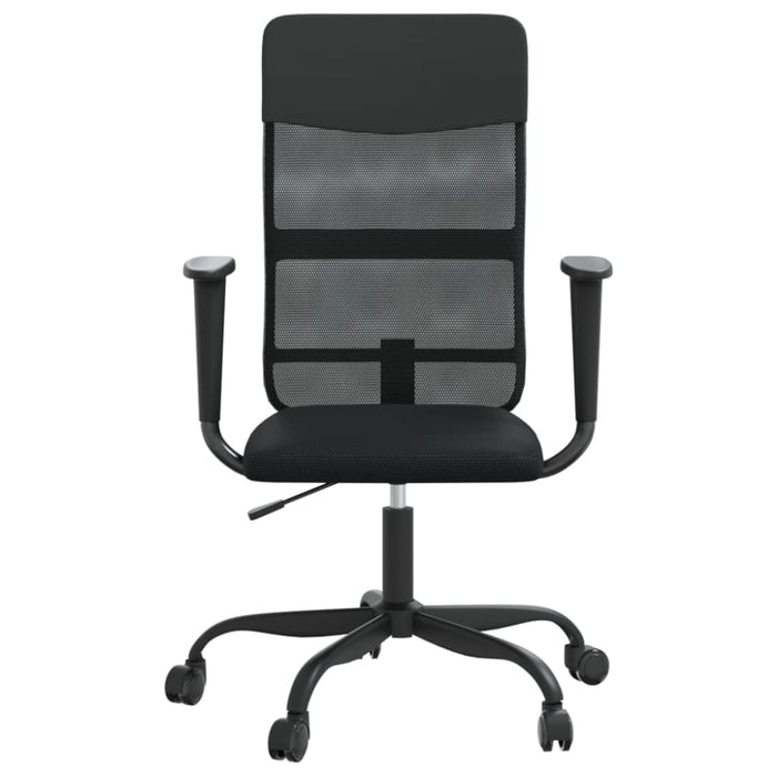 Office Chair Black Mesh Fabric and Faux Leather Tptbot