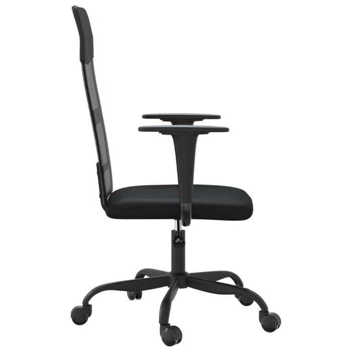 Office Chair Black Mesh Fabric and Faux Leather Tptbot