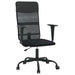 Office Chair Black Mesh Fabric and Faux Leather Tptbot