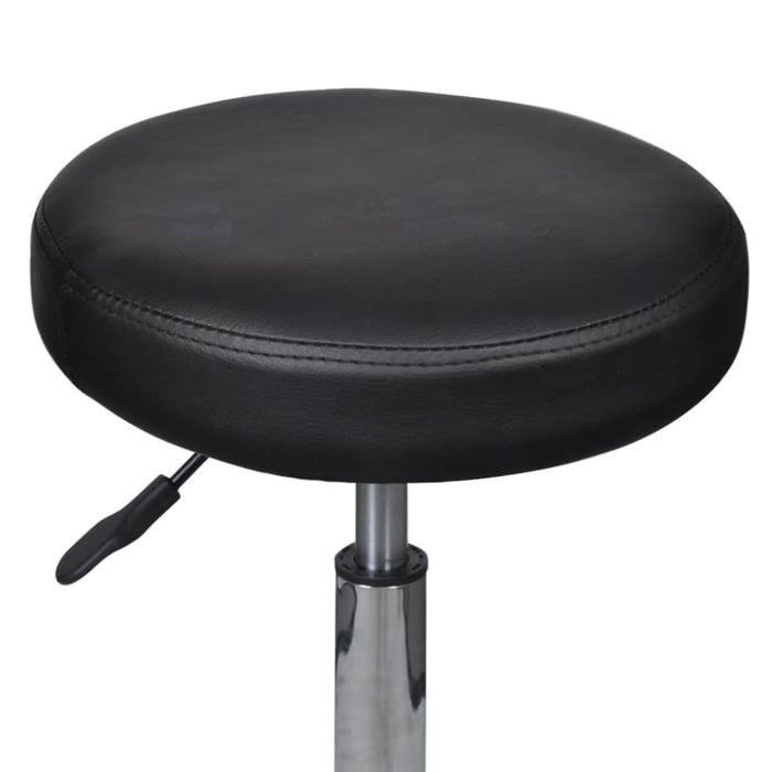 Office Stools 2 Pcs Black 35.5x98 Cm Faux Leather Xiioil