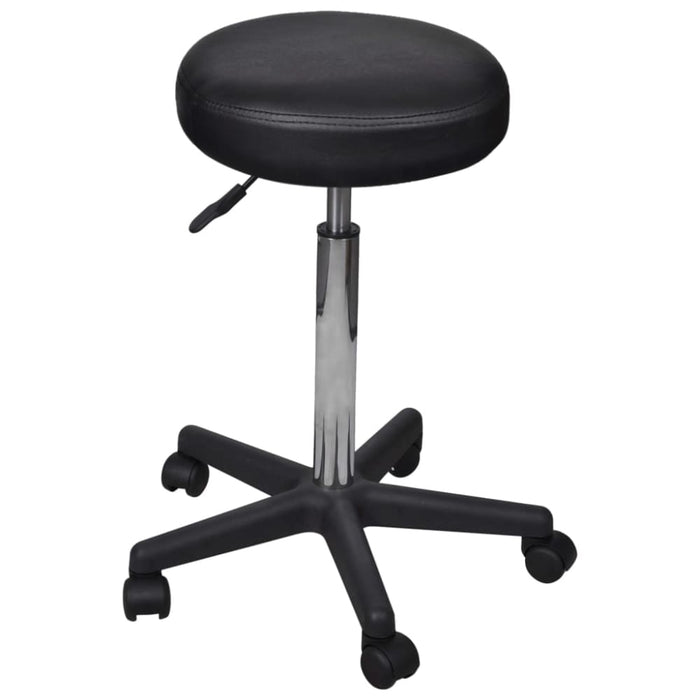 Office Stools 2 Pcs Black 35.5x98 Cm Faux Leather Xiioil
