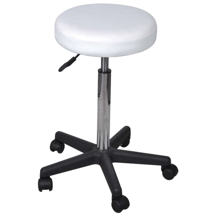 Office Stools 2 Pcs White 35.5x98 Cm Faux Leather Xiioip