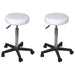 Office Stools 2 Pcs White 35.5x98 Cm Faux Leather Xiioip