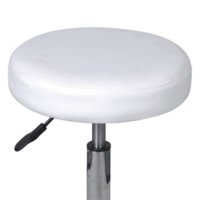Office Stools 2 Pcs White 35.5x98 Cm Faux Leather Xiioip