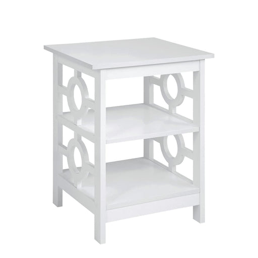 Oliver 2-tier Bedside Table - White