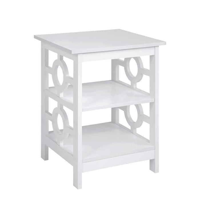 Oliver 2-tier Bedside Table - White