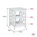 Oliver 2-tier Bedside Table - White