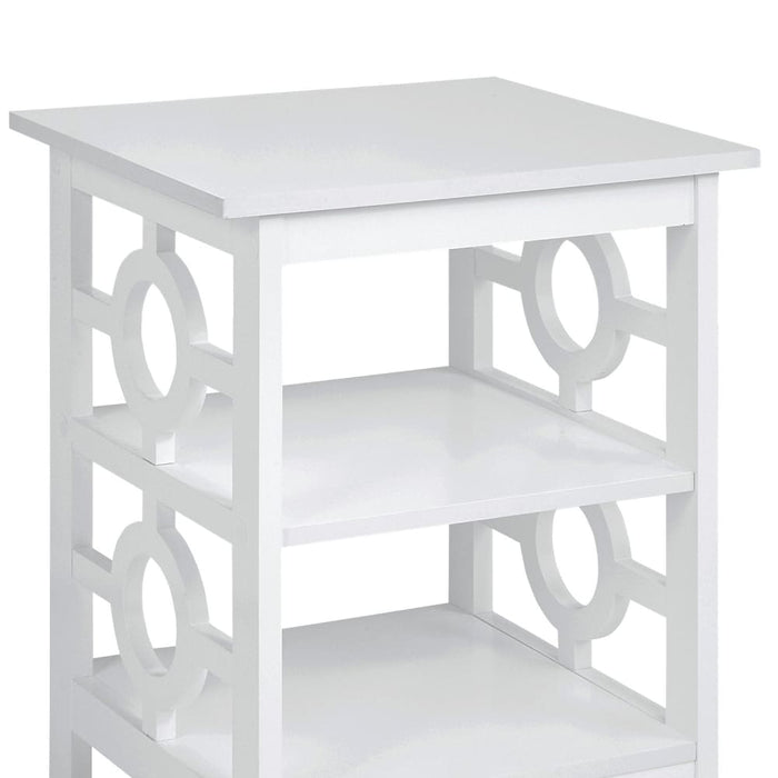 Oliver 2-tier Bedside Table - White