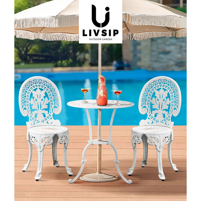 Outdoor Dining Chairs Setting Bistro Set Patio Garden Furniture 3 Piece