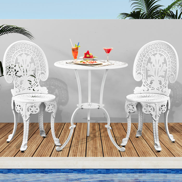 Outdoor Dining Chairs Setting Bistro Set Patio Garden Furniture 3 Piece