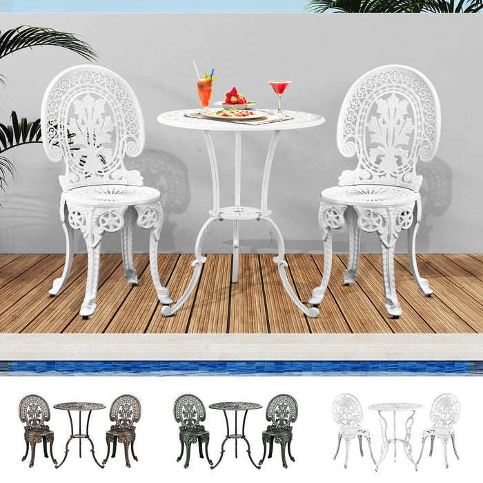 Outdoor Dining Chairs Setting Bistro Set Patio Garden Furniture 3 Piece