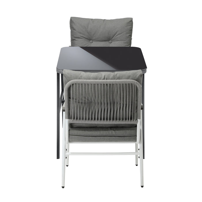 Outdoor Dining Set Patio Furniture Setting Garden Table And Chairs 3Pcs