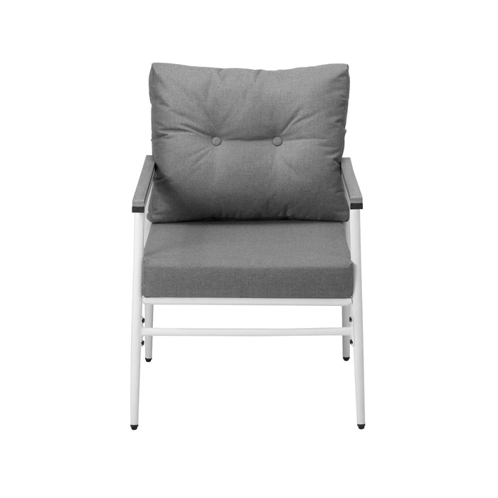 2Pcs Outdoor Chairs Setting Garden Patio Armchair Lounge Sofa White