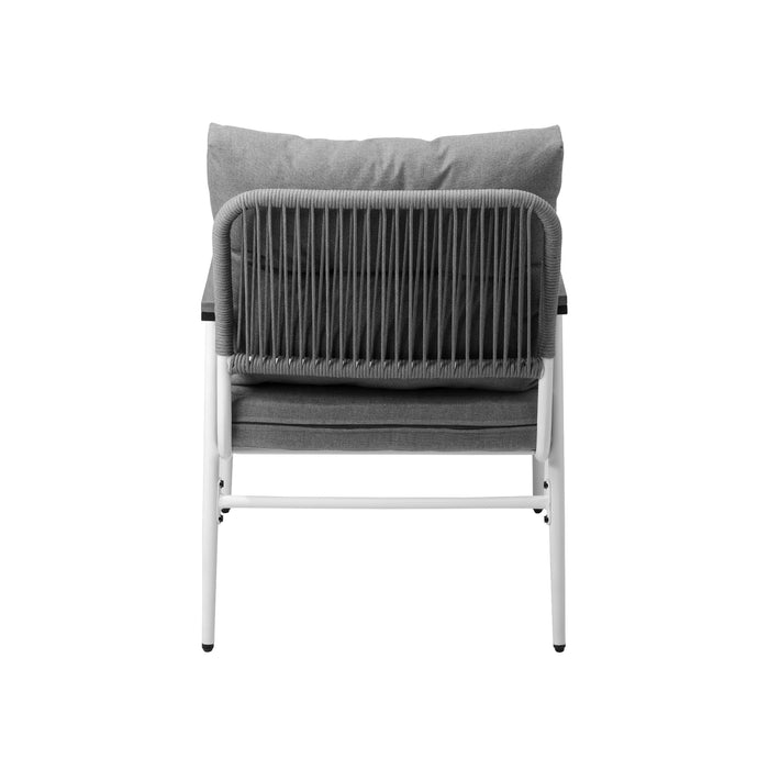 2Pcs Outdoor Chairs Setting Garden Patio Armchair Lounge Sofa White