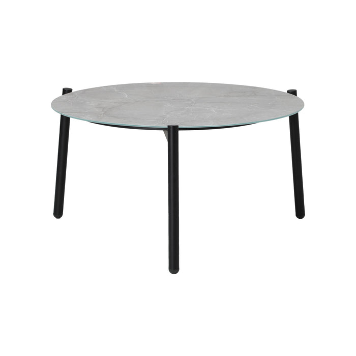 5Pcs Outdoor Patio Set Table Garden Lounge Chairs Grey 70Cm Coffee Table