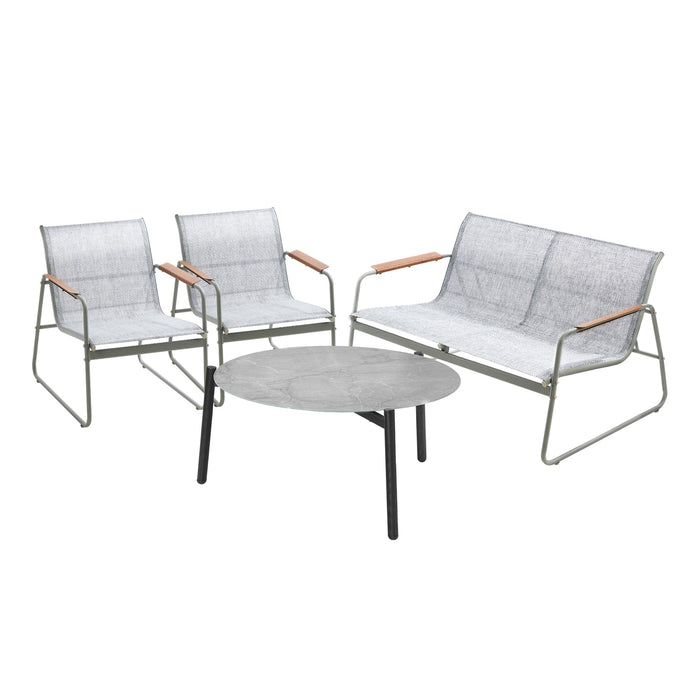 Outdoor Lounge Setting 4 Seater Furniture Patio 70Cm Coffee Table Garden