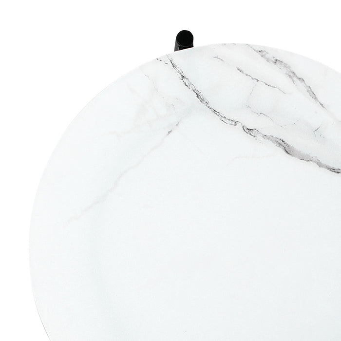 Coffee Side Marble Table Outdoor Patio Furniture Garden 50Cm Round Desk