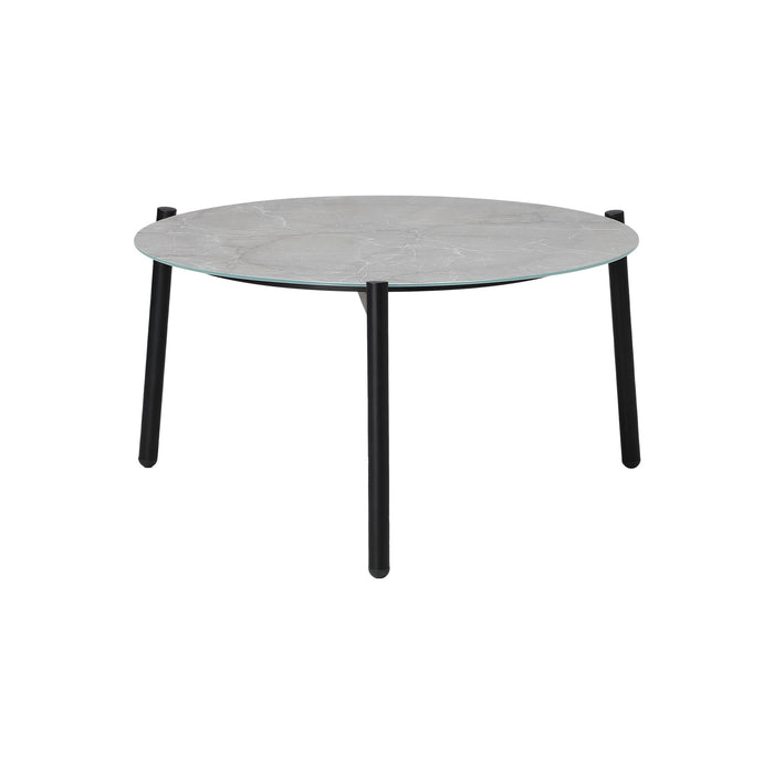 Livsip Outdoor Coffee Side Marble Table Desk Patio Furniture Garden 70Cm Grey