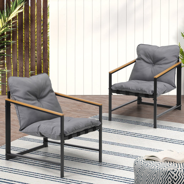 Outdoor Chairs Furniture Setting Garden Patio Armchair Lounge Sofa