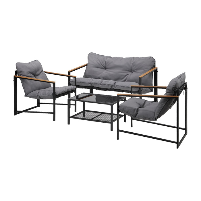 4 Seater Outdoor Lounge Sofa Furniture Setting Garden Patio Chairs Table