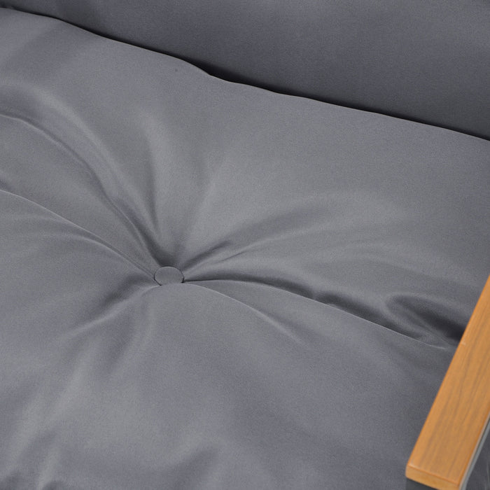 2 Pieces Outdoor Patio Sofa Set Garden Lounge Setting Furniture