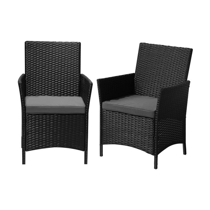 2 Pack Outdoor Dining Chairs Rattan Outdoor Patio Chairs Furniture
