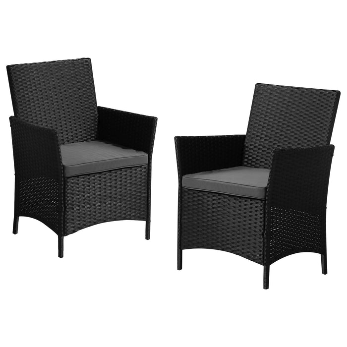 2 Pack Outdoor Dining Chairs Rattan Outdoor Patio Chairs Furniture