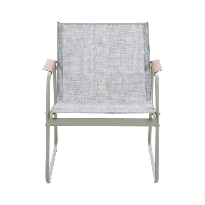 2Pcs Outdoor Armchair Patio Chairs Textilene Garden Furniture