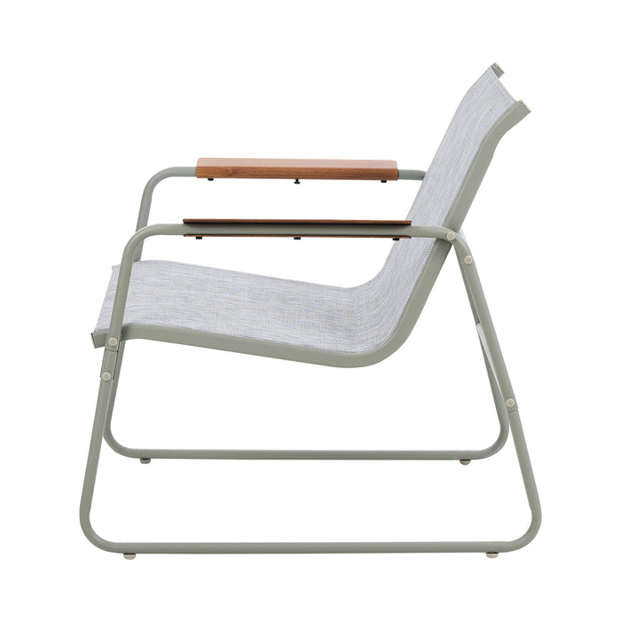 2Pcs Outdoor Armchair Patio Chairs Textilene Garden Furniture