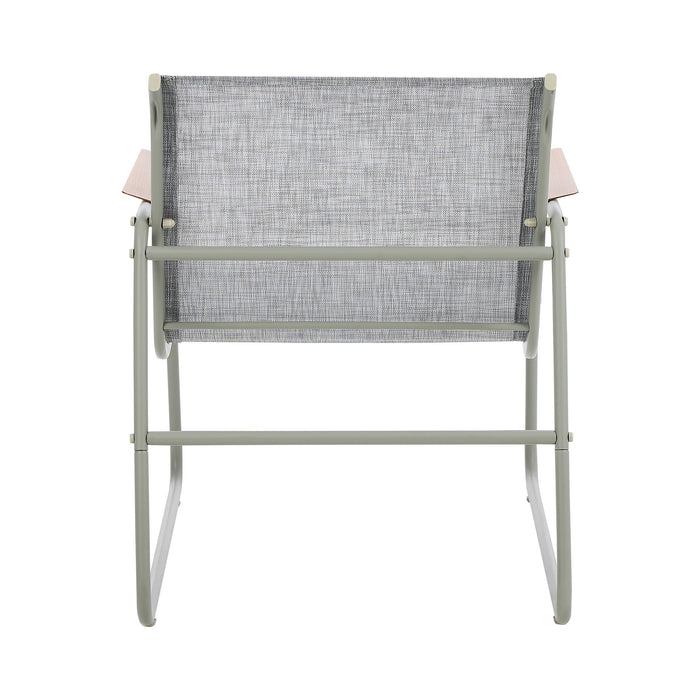 2Pcs Outdoor Armchair Patio Chairs Textilene Garden Furniture