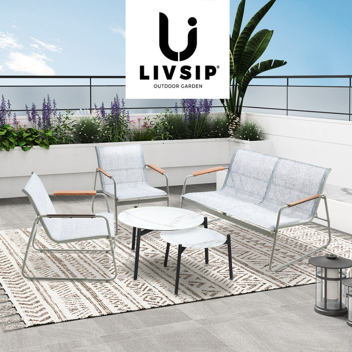 4 Seater Outdoor Lounge Setting Furniture Patio Coffee Table Set Armchair