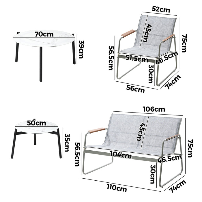4 Seater Outdoor Lounge Setting Furniture Patio Coffee Table Set Armchair