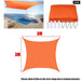 Orange All Size Waterproof Sun Shade Sail Square Rectangle
