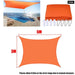Orange All Size Waterproof Sun Shade Sail Square Rectangle