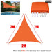 Orange All Size Waterproof Sun Shade Sail Square Rectangle
