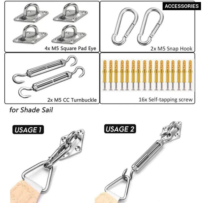Orange All Size Waterproof Sun Shade Sail Square Rectangle